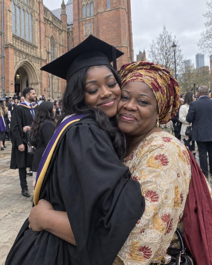 Your Glimpse: hugging your mom at your graduation